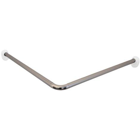 RIDDER Corner Shower Curtain Rod Chrome 80x80x2.5 cm