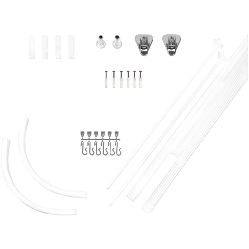 

Riel de cortina de ducha universal blanco 160x70 cm - Blanco - Ridder