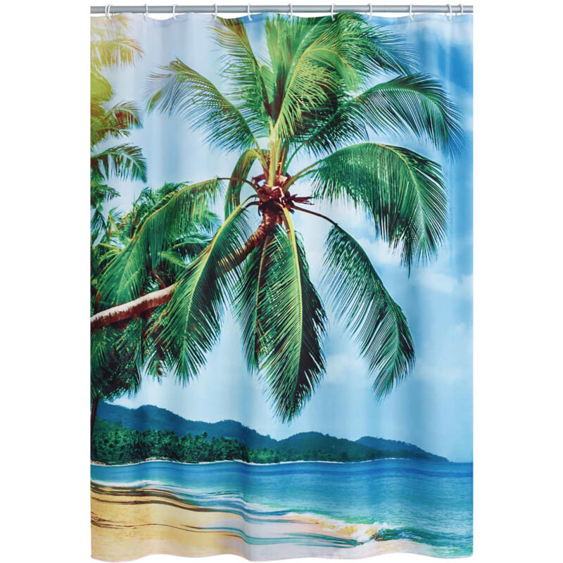 Shower Curtain Palm Beach 180x200 cm - Multicolour - Ridder