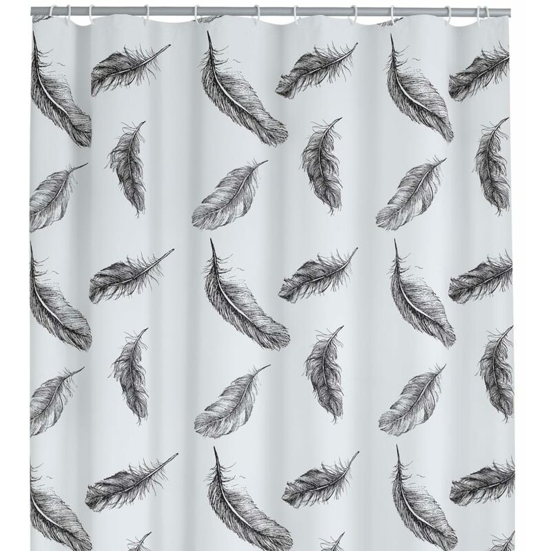 Shower Curtain Romantic 180x200 cm - Black - Ridder
