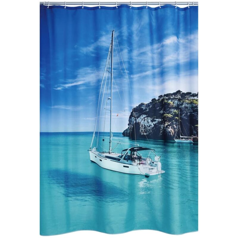 Shower Curtain Sailboat 180x200 cm - Multicolour - Ridder