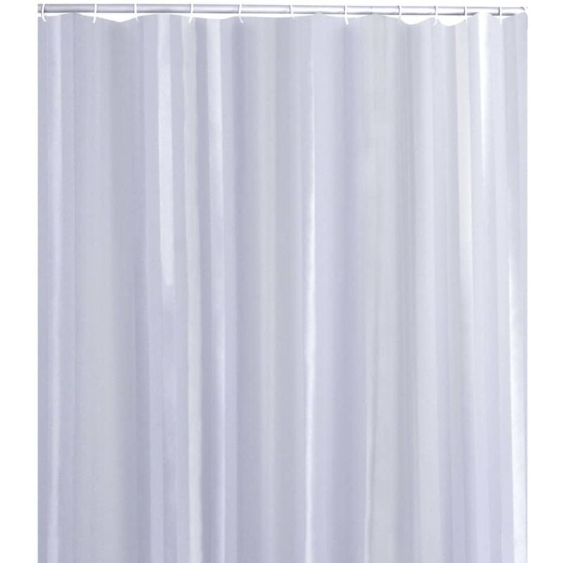 Shower Curtain Satin White 180x200 cm - White - Ridder