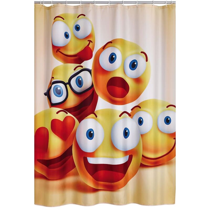 Shower Curtain Smile 180x200 cm - Multicolour - Ridder