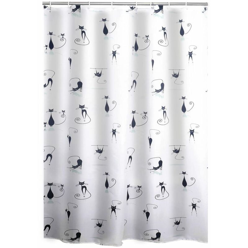 RIDDER Shower Curtain Textile Cats - Multicolour