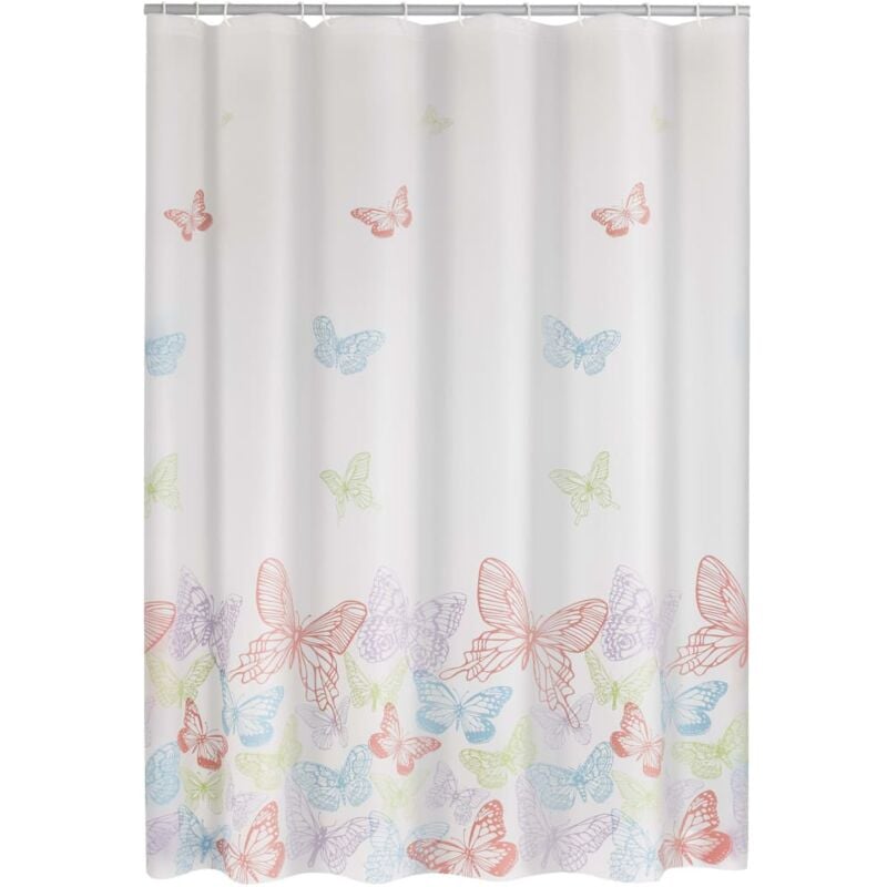 Shower Curtain Vinyl Butterfly - Multicolour - Ridder