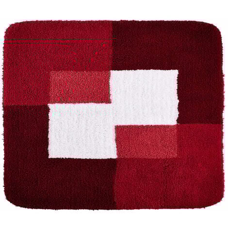 RIDDER Tapis de salle de bains Coins 55 x 50 cm Rouge 7103806