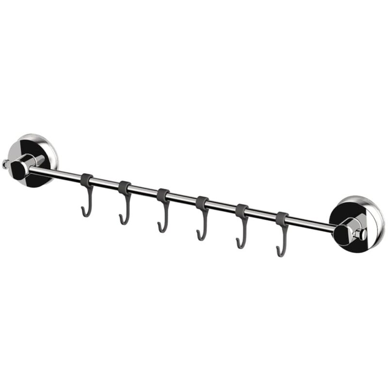 

Toallero con ganchos 55.5x6.5x4.6 cm cromado 12120100 - Gris - Ridder