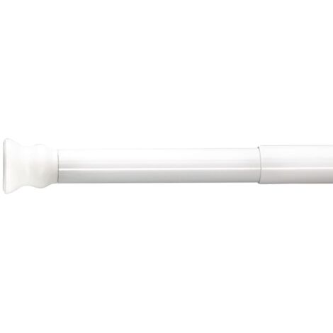 RIDDER Tringle de rideau de douche télescopique 110-185 cm Blanc 55201