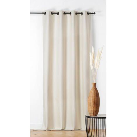 Rideau 100% occultant 135x260cm "Indiana" - 135x260cm - Ecru