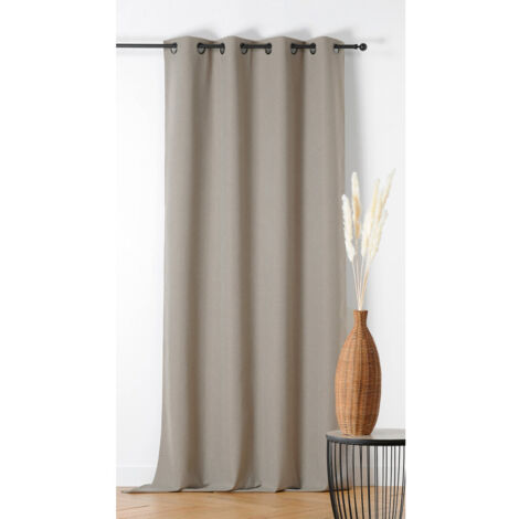 Rideau 100% occultant 135x260cm "Indiana" - 135x260cm - Taupe
