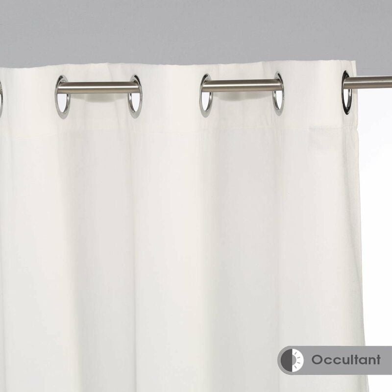 Atmosphera - Rideau décoratif, polyester, fenêtre sur œillets 140 x 260 cm