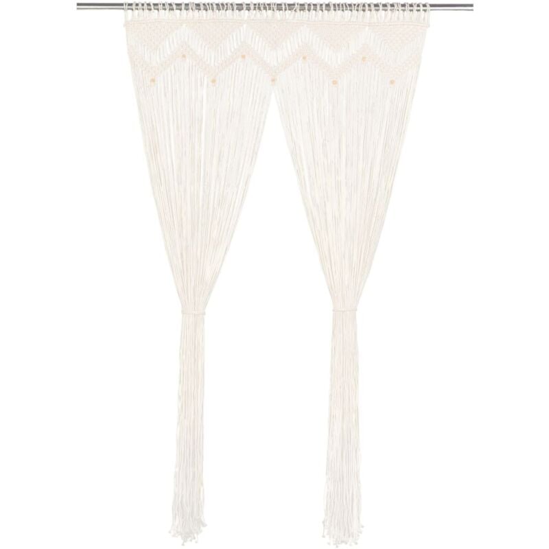 Rideau en macramé 140x240 cm Coton