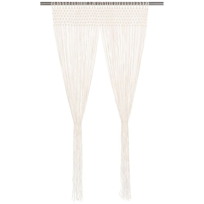 Rideau en macramé 140x240 cm Coton Vidaxl