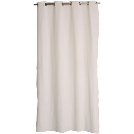 Rideau 8 oeillets 135 X 240 cm DUNE coton recyclé coloris ECRU