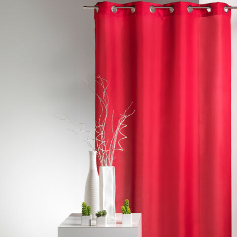 Rideau 80 % Occultant Uni Rouge Orangé 135x260 cm