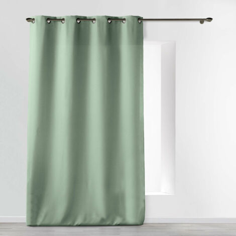 Rideau à 8 oeillets "Essentiel" - Vert sauge - 140 x 280 cm - Livraison gratuite