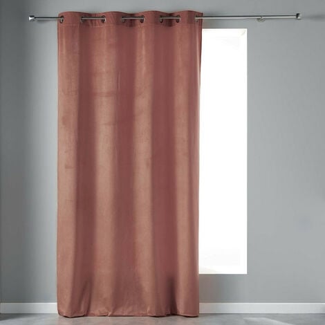 Rideau à 8 oeillets "Velvetine" en velours - Rose - 140 x 240 cm - Livraison gratuite