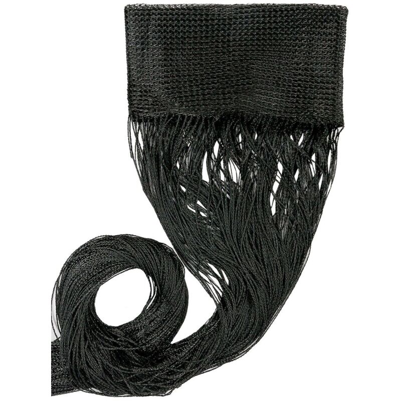 Rideau à Fils Élégant Portes Fenêtres Panneau De Séparation Chambres Noir - 140x290 Cm