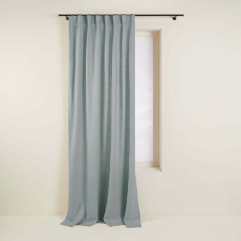 Rideau à galon fronceur 145x275 cm MADURA - Vert de gris - AUBIN