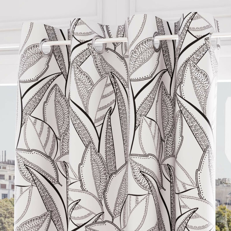 Soleil D Ocre - Rideau à oeillets pur coton 135x250 cm togo, par Soleil d'ocre