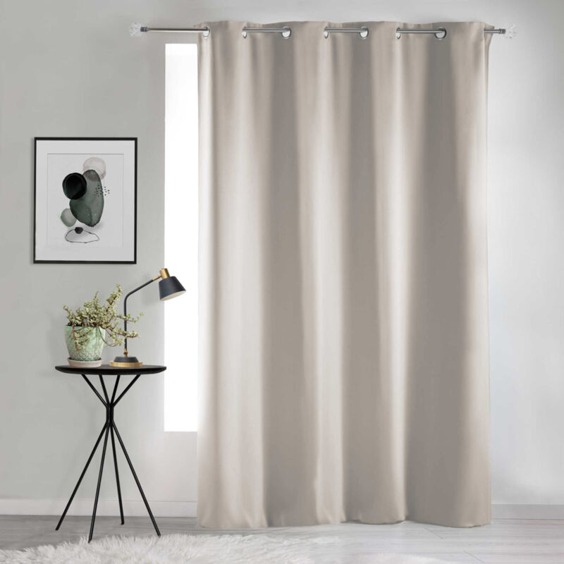 Homemaison - Rideau à oeillets - 140 x 240 cm - Ivoire - Livraison gratuite