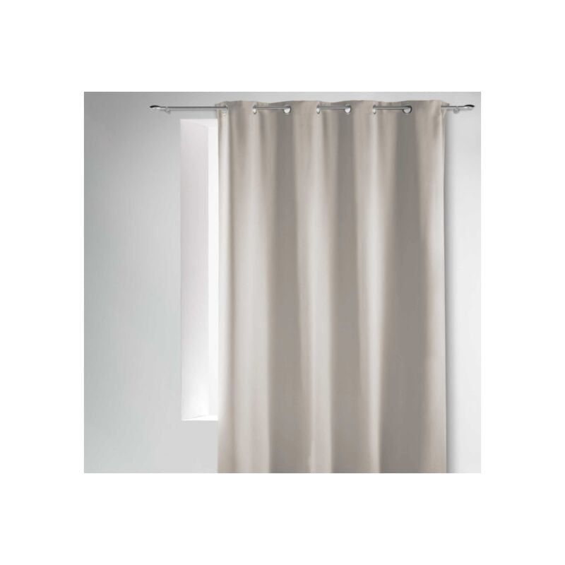 Rideau occultant à 8 oeillets 'Occult' - Blanc ivoire - 135 x 280 cm - Livraison gratuite