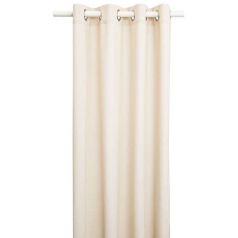 Rideau à illets 135x250 cm en coton beige - SIMPLY