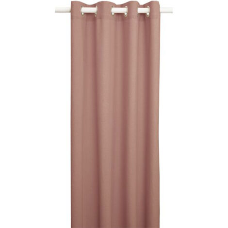 Rideau à illets 135x250 cm en coton vieux rose - SIMPLY