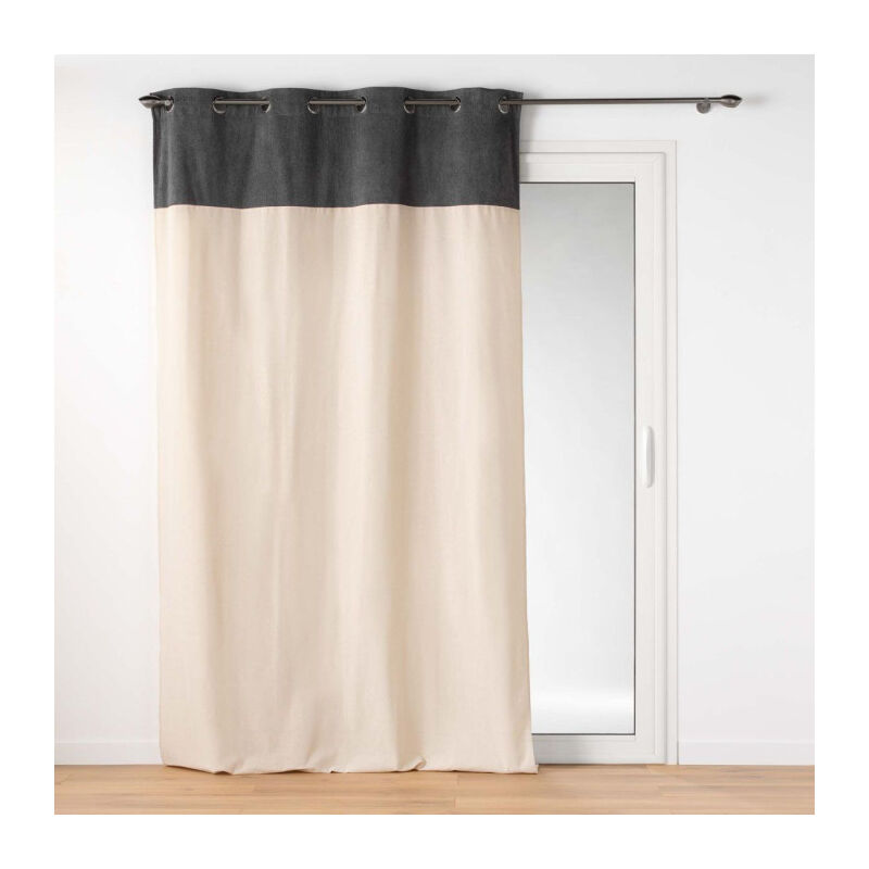 Rideau à Œillets Bouclette "Tessa" 140x240cm Anthracite