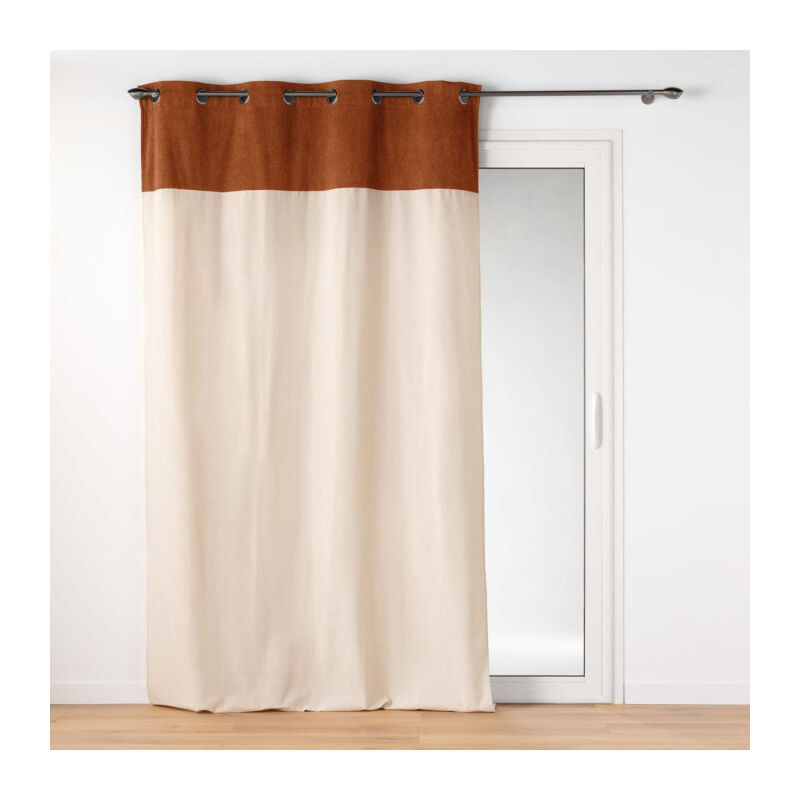 Rideau à Œillets Bouclette 'Tessa' 140x240cm Camel