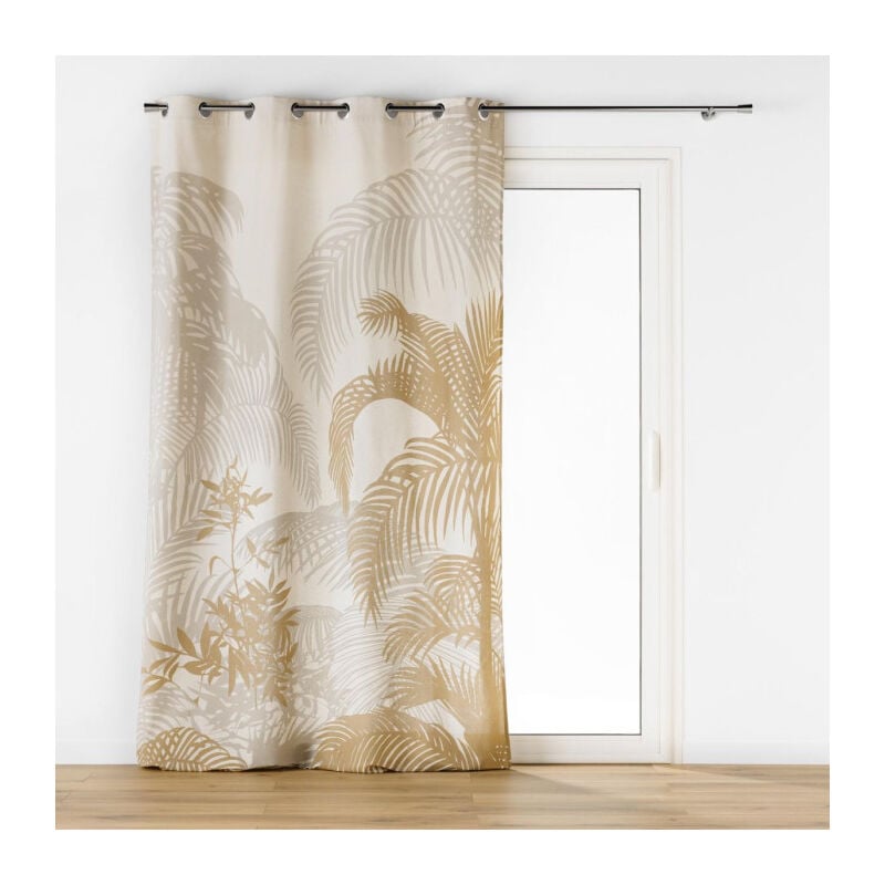 Rideau à Œillets Imprimé 'Baobab' 140x260cm Beige