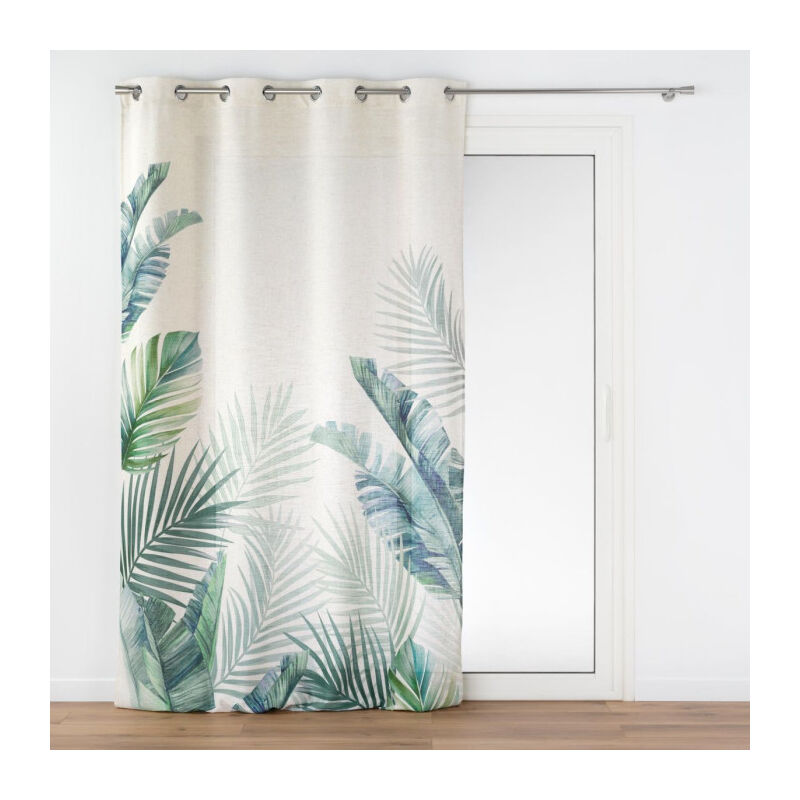 Rideau à Œillets Imprimé 'Native' 140x260cm Vert