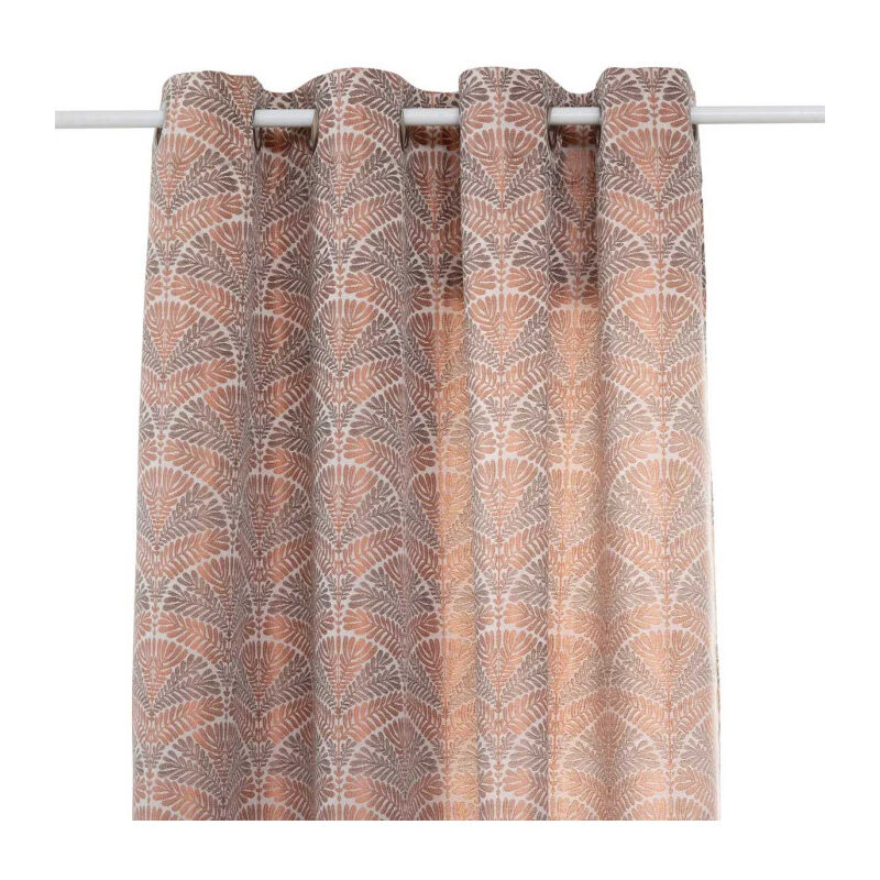Rideau à Œillets Jacquard 'Mizani' 135x260cm Terracotta
