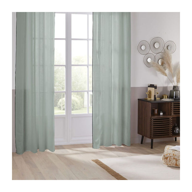 Rideau à Œillets 'Linah' 130x260cm Vert Céladon
