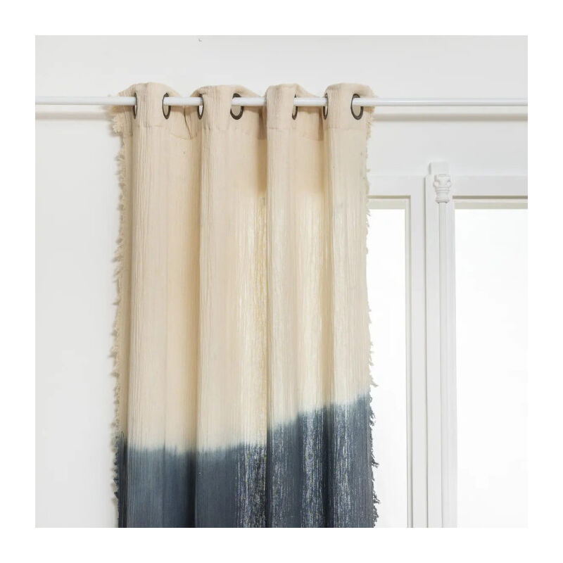 Rideau à Œillets Tie and Tye 'Inuit Dreams' 140x260cm Anthracite