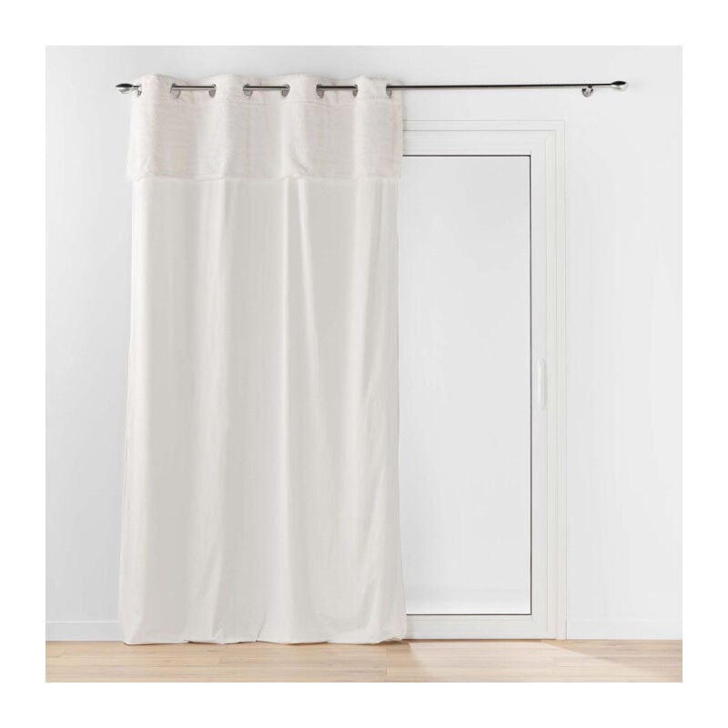 Rideau à Œillets Velours 'Caresse' 140x240cm Naturel