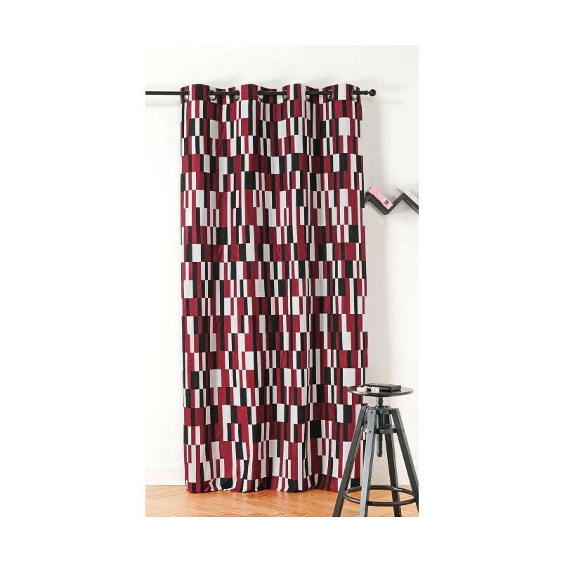 Rideau d'Ameublement 'Domino' - 140x260cm - Rouge