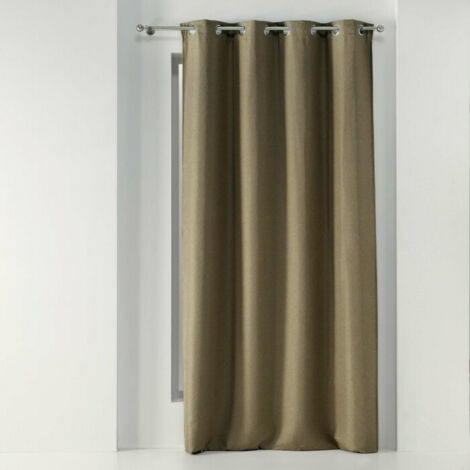 Rideau a oeillets 135 x 240 cm occultant tisse tissea Noisette