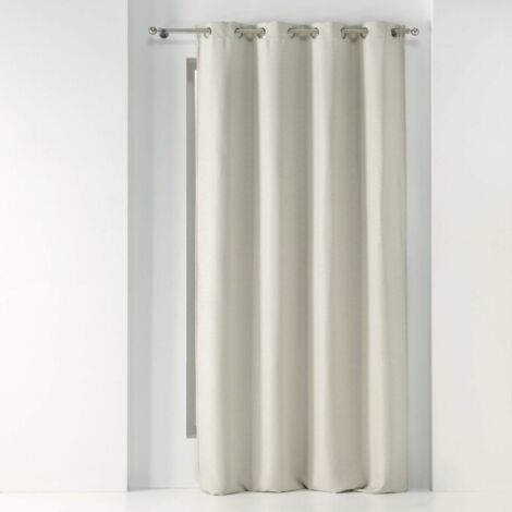 Rideau a oeillets 135 x 240 cm occultant tisse tramina Naturel