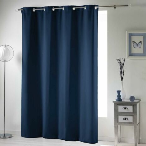 Rideau à Œillets 135 x 240 cm – Occultant Uni Bleu navy