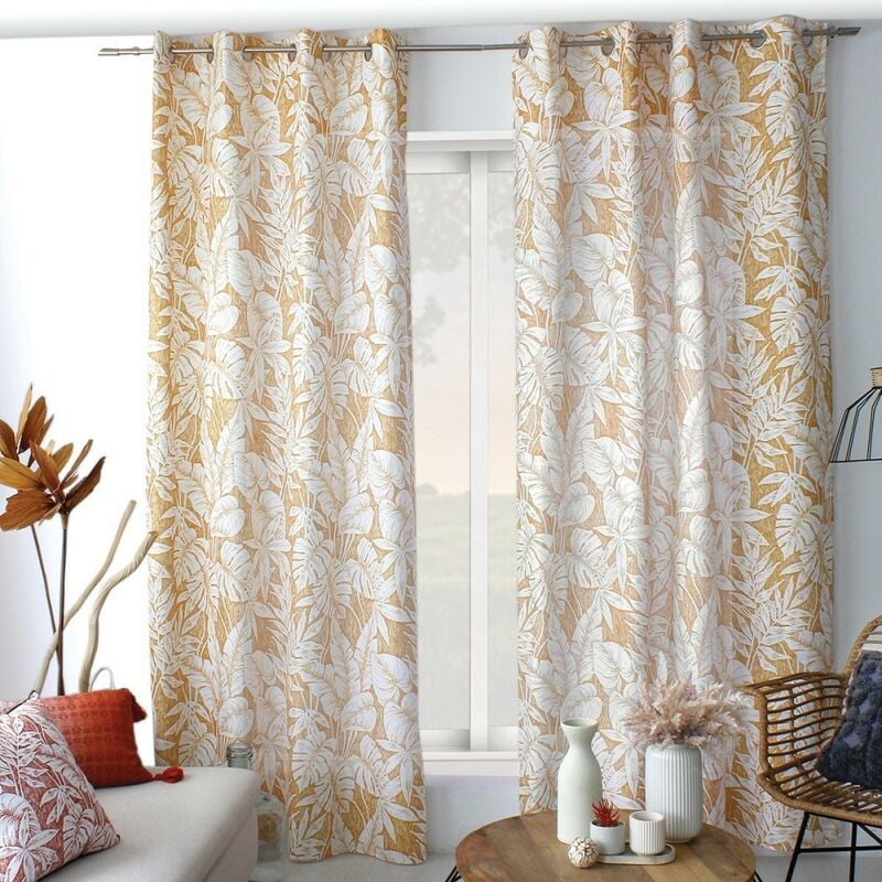 Rideau à œillets 135x240 Bundi moutarde