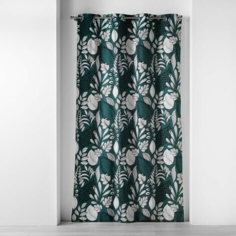 Rideau à œillets 140 x 240 cm coton imprimé – Panabel Bleu