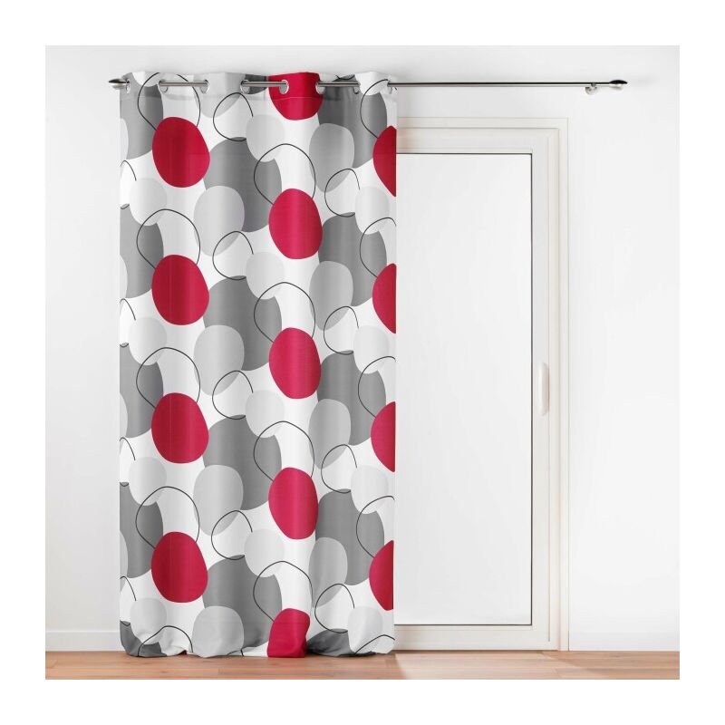 Rideau a oeillets 140 x 280 cm polyester imprimé Merlin