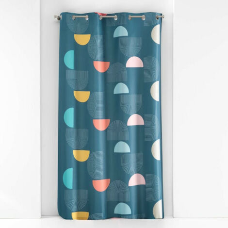 Rideau a oeillets 140 x 260 cm polyester imprime pop art Sans