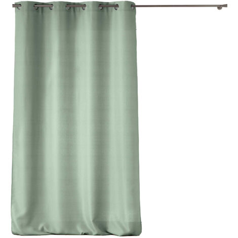 Rideau à œillets 140 x 260 cm – Polyester uni Soline – Sauge