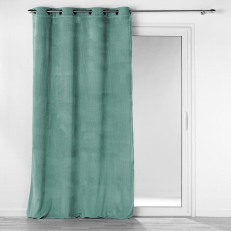 Rideau a oeillets 140 x 260 cm velours cotele uni casual Sauge