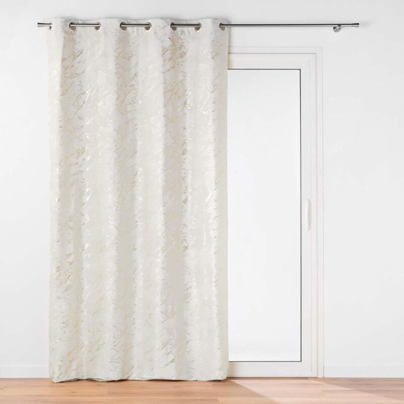 Rideau à Oeillets 140 x 260 cm Marius - Velours Imprimé Métallisé - Livraison gratuite