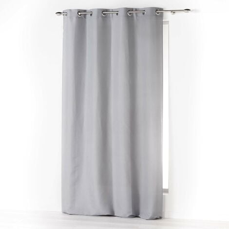 Rideau a oeillets Absolu Gris 140 x 260 cm