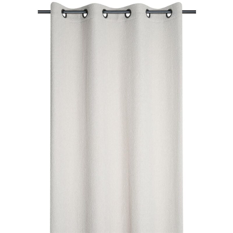 Rideau à oeillets doux - Effet bouclette Naturel 140x260 cm