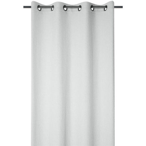 Rideau à oeillets doux  - Effet bouclette Ecru 140x260 cm